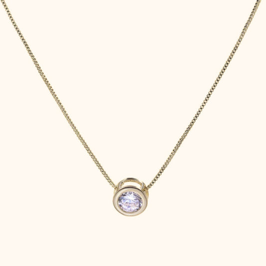 Collar Punto de Luz Enchape Oro - Collar Melbourne Oro