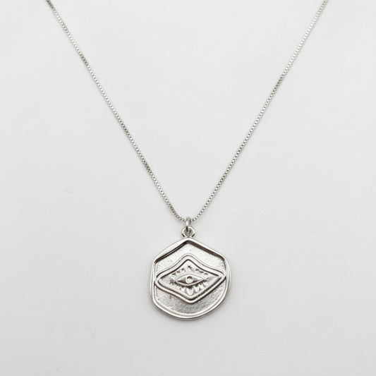 Collar ojo protector plata - Collar Tamarama Plata
