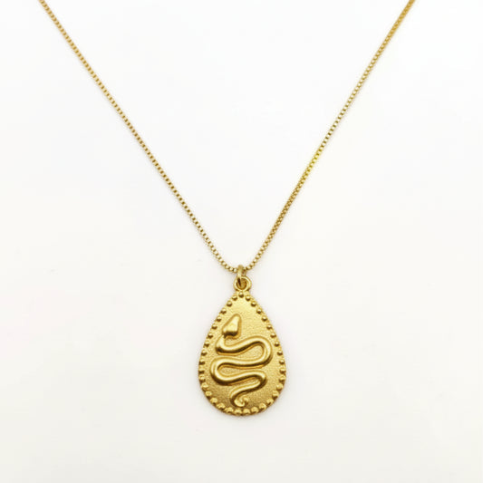 Collar serpiente enchape oro - Collar Jervis Oro