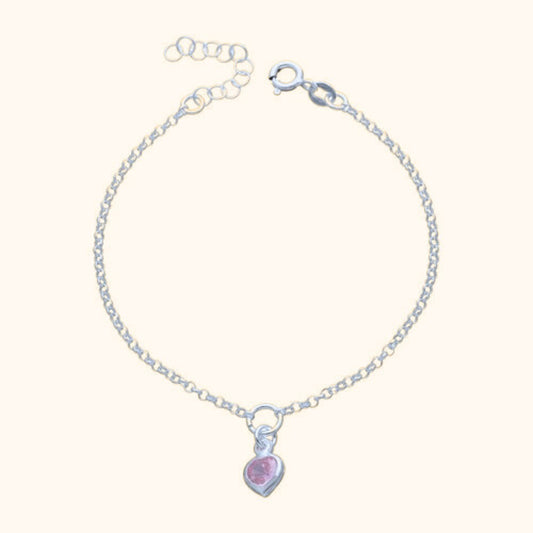Pulsera de Plata corazón Swaroski