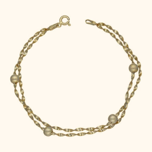 Pulsera doble espiral oro