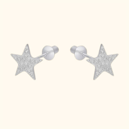 Aros estrella plata y circones