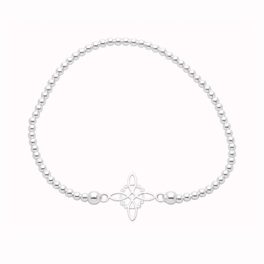 Pulsera nudo de brujas plata