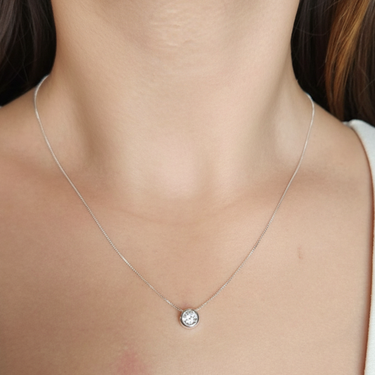 Collar Punto de Luz Plata 925 - Collar Melbourne Plata